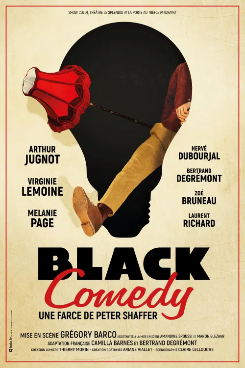Affiche de Black Comedy | avec Arthur Jugnot et Virginie Lemoine