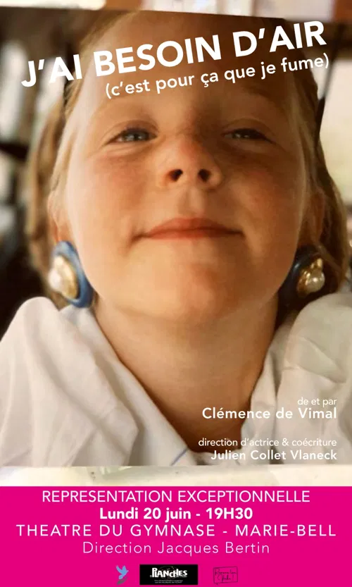 Affiche de Clémence de Vimal dans J'ai besoin d'air, c'est pour ça que je fume