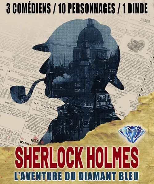 Affiche de Sherlock Holmes et l'aventure du diamant bleu