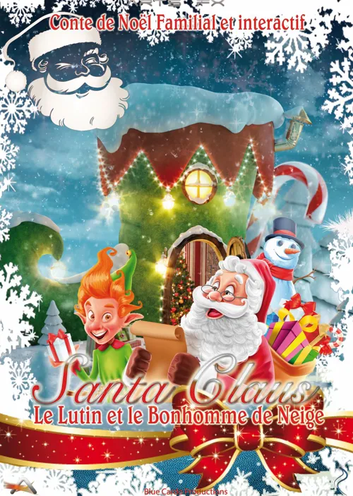 Affiche de Santa, le Lutin et le Bonhomme de Neige