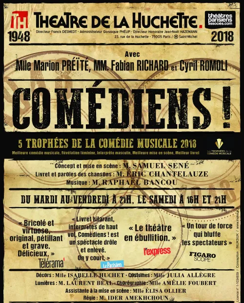 Affiche de Comédiens !