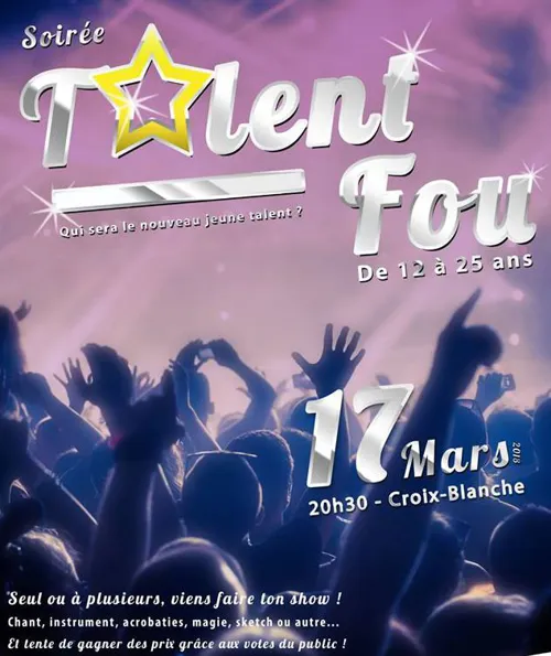 Affiche de Soirée Talent Fou