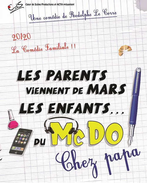 Affiche de Les parents viennent de Mars, les enfants du McDo ! Chez Papa