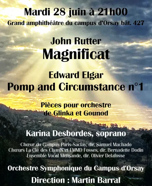 Affiche de Concert Rutter, Elgar, Glinka, Gounod