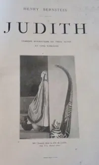 Affiche de Judith, pièce d'Henri Bernstein