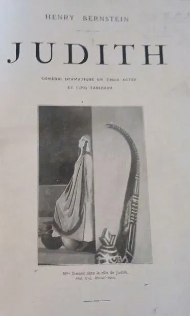 Affiche de Judith, pièce d'Henri Bernstein