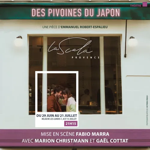 Affiche de Des pivoines du Japon