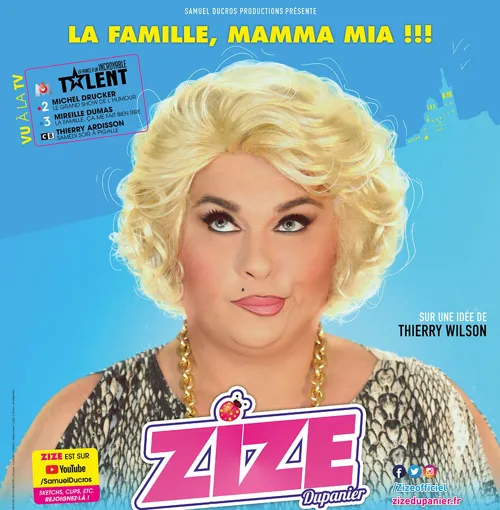 Affiche de Zize dans La famille Mamma Mia