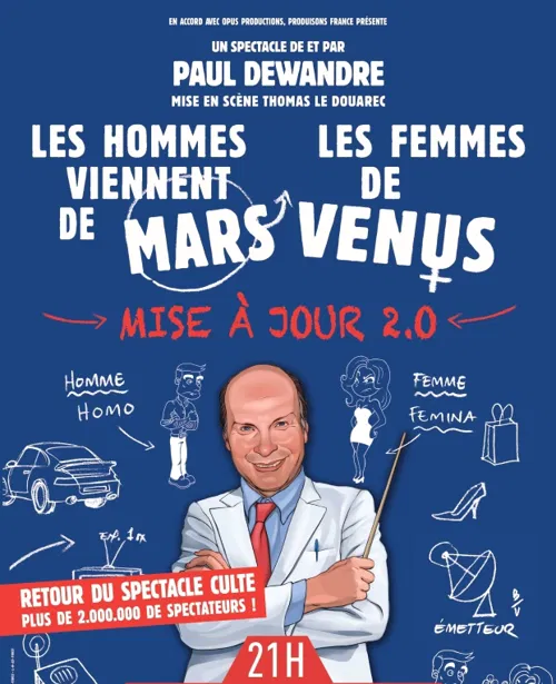 Affiche de Paul Dewandre dans Les hommes viennent de Mars, les femmes de Vénus