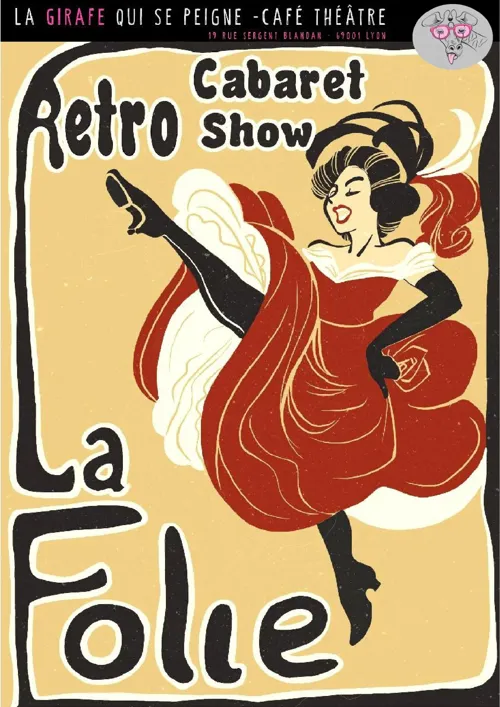 Affiche de Cabaret Retro La Folie