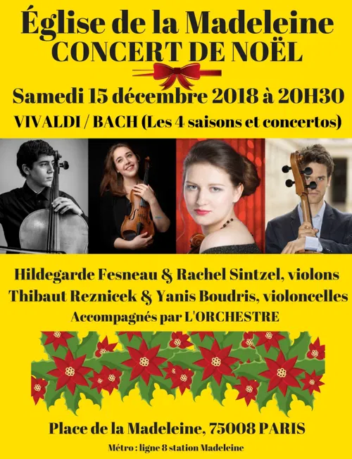 Affiche de Concert de Noël Vivaldi | Les Quatre Saisons