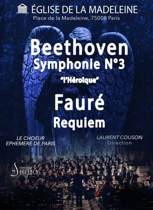 Affiche de Requiem de Fauré, 3ème symphonie de Beethoven