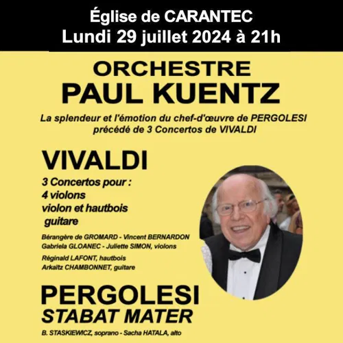 Affiche de Orchestre Paul Kuentz : Vivaldi / Pergolesi | Carantec