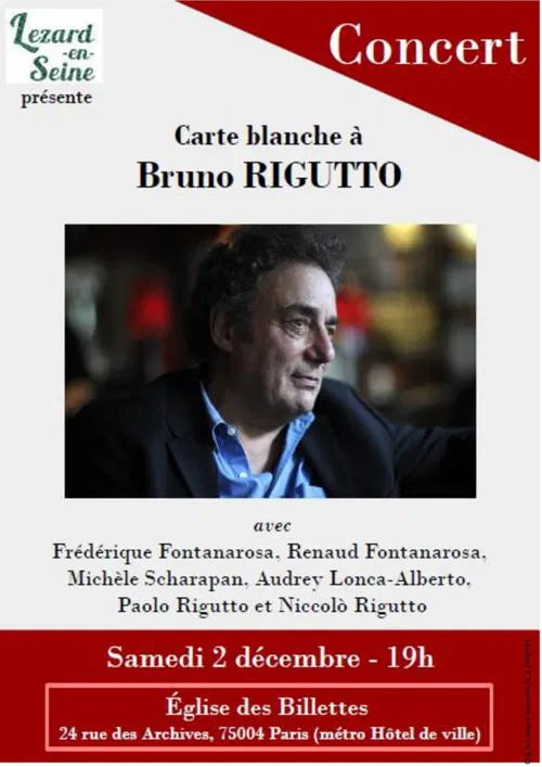 Affiche de Carte Blanche à Bruno Rigutto