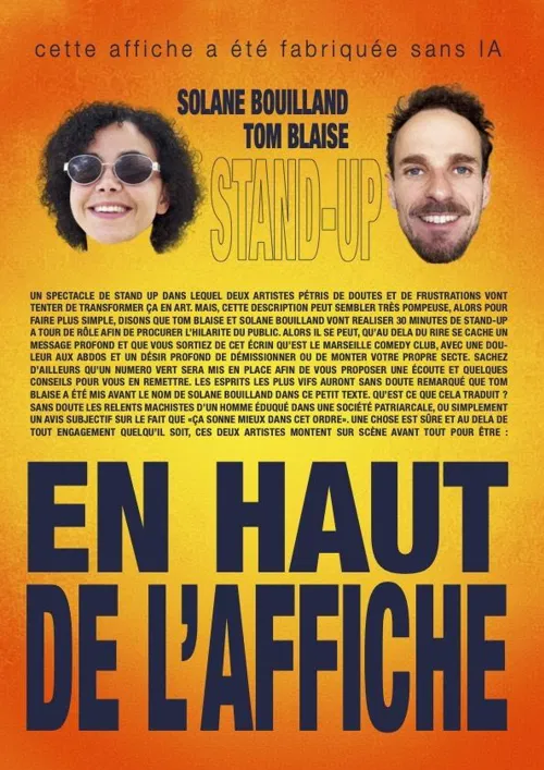 Affiche de Solane Bouilland & Tom Blaise dans En haut de l'affiche