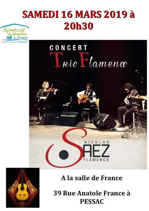 Affiche de Nicolas Saez : Trio Flamenco