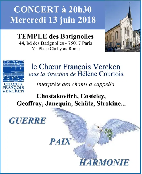 Affiche de Concert du Choeur Vercken