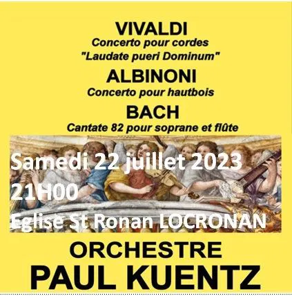 Affiche de Orchestre Paul Kuentz : Vivaldi / Albinoni / Bach | Locronan