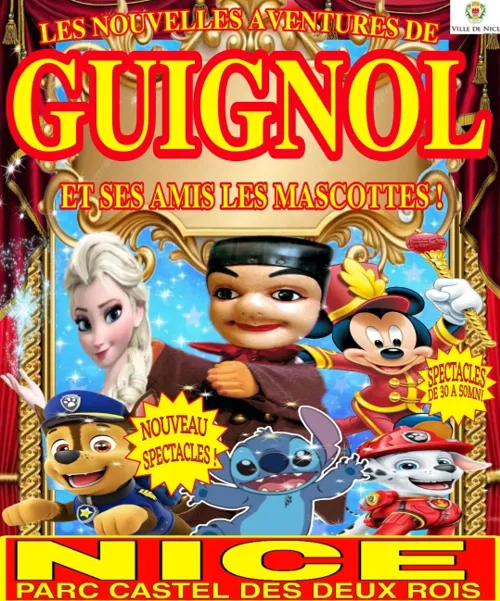 Affiche de Les Nouvelles Aventures de Guignol et ses Amis les Mascottes à Nice !