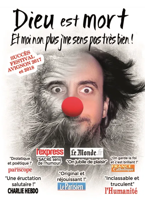 Affiche de Dieu est mort. Et moi non plus je m'sens pas très bien !