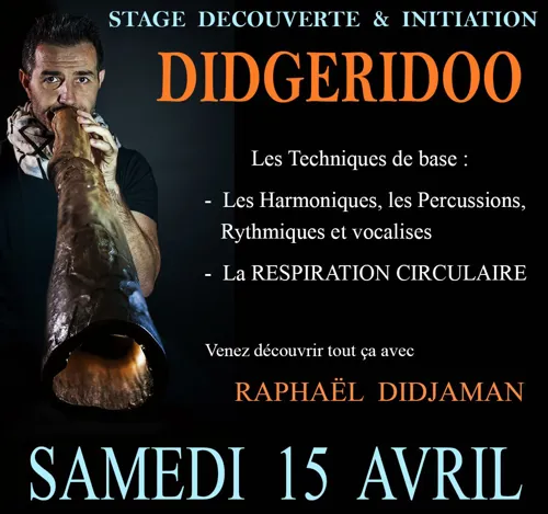 Affiche de Stage découverte et initiation au Didgeridoo