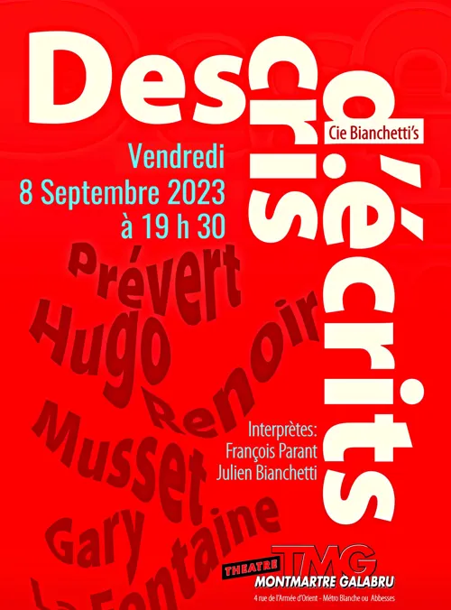 Affiche de Des cris d'écrits
