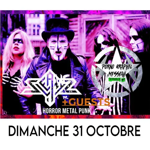 Affiche de Halloween Sleazyz + Porno Graphic Messiah + Guests