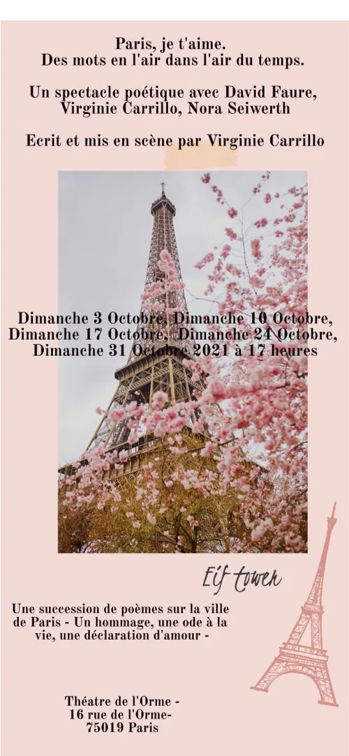 Affiche de Des mots en l'air dans l'air du temps - Paris, je t'aime.