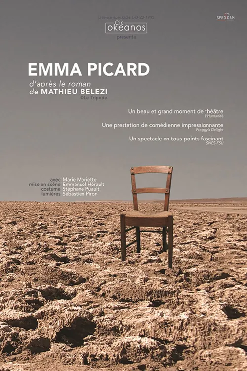 Affiche de Emma Picard, d'après le roman de Mathieu Belezi