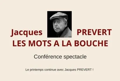 Affiche de Jacques Prévert : les mots à la bouche
