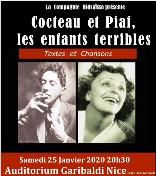 Affiche de Cocteau et Piaf, les enfants terribles