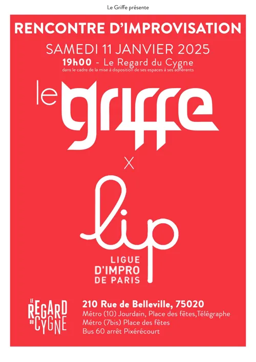 Affiche de Rencontre d'Improvisation : Le Griffe x La LIP
