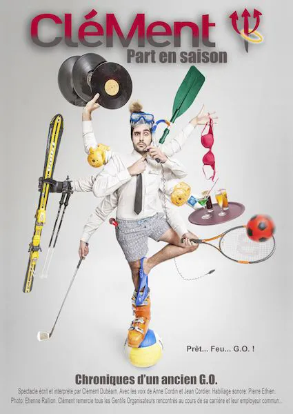 Affiche de Clément Dubearn dans Clément part en saison
