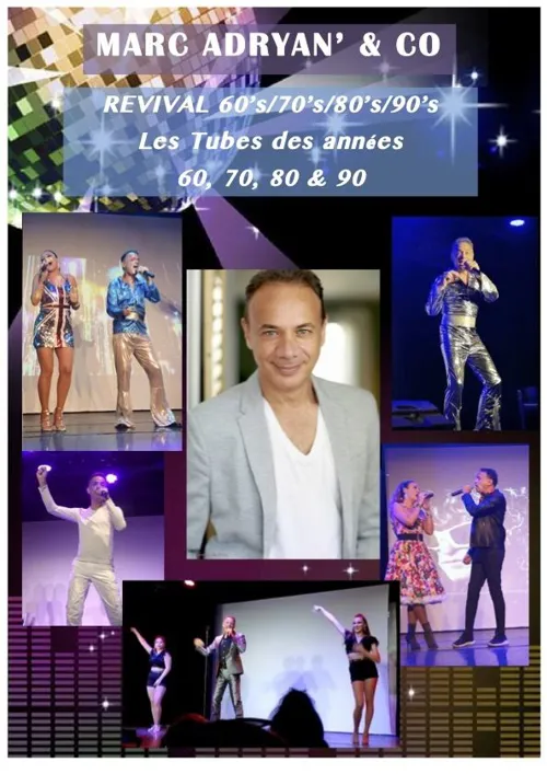 Affiche de Show Revival 60's, 70's, 80's, 90's par Marc Adryan & Co