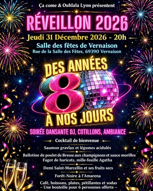 Affiche de Soirée du Réveillon : Des années 80 à nos jours