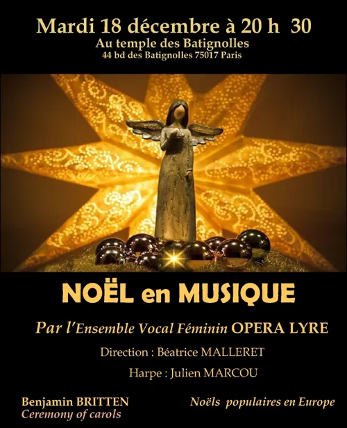 Affiche de Noël en musique