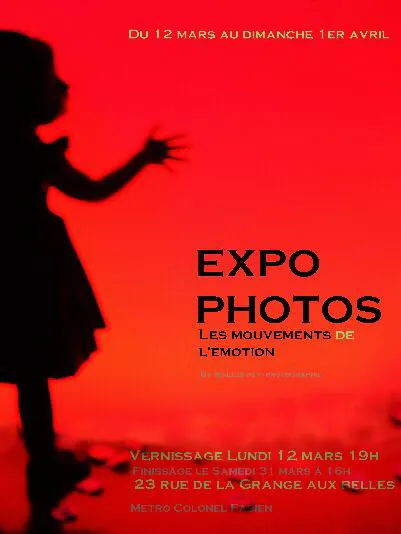 Affiche de Exposition le Mouvement de l'émotion | Expo Photos
