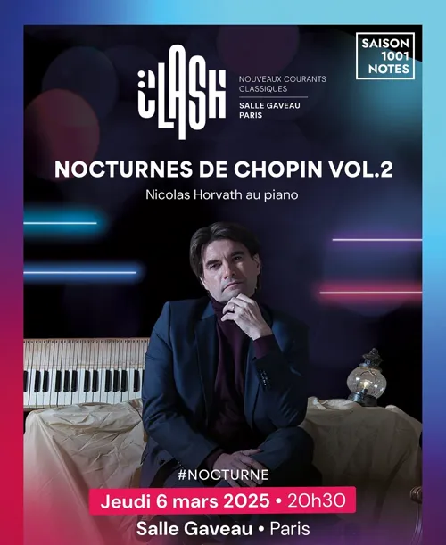 Affiche de Nicolas Horvath : Chopin et Glass