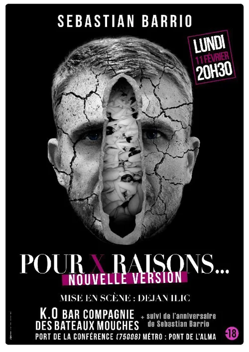 Affiche de Sébastian Barrio dans Pour X raisons