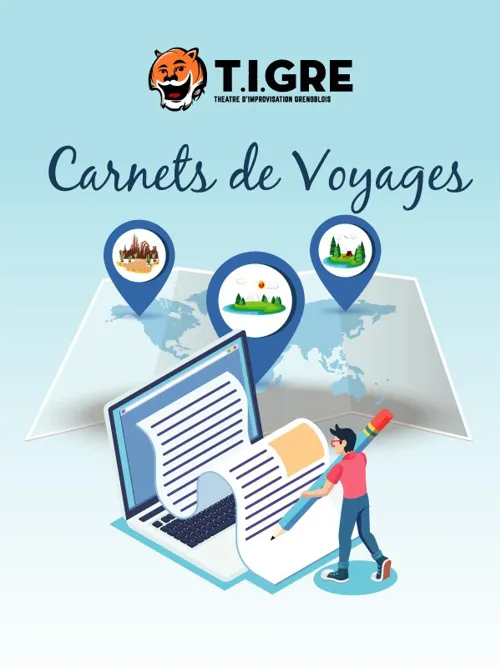 Affiche de Carnet de voyages - Théâtre d'improvisation