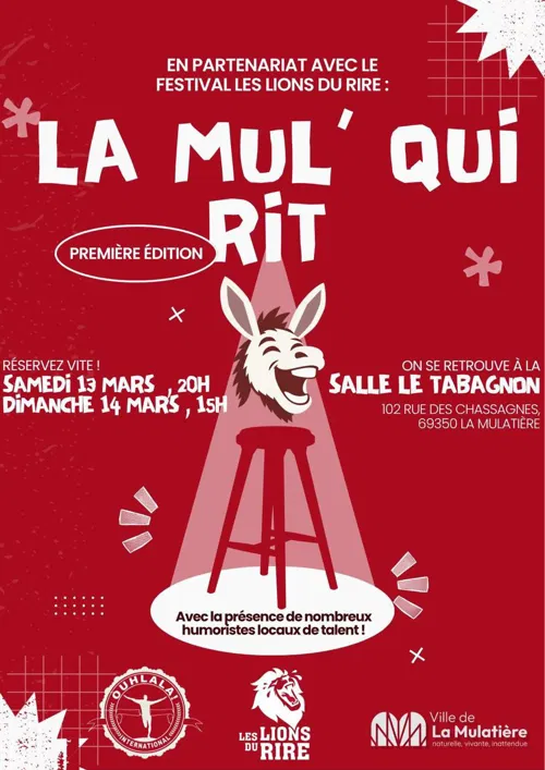 Affiche de Festival humour La Mul' Qui Rit