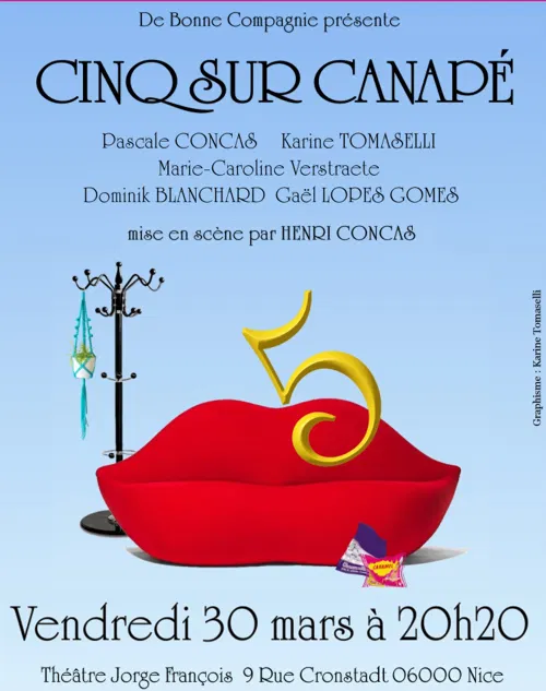 Affiche de Cinq sur canapé
