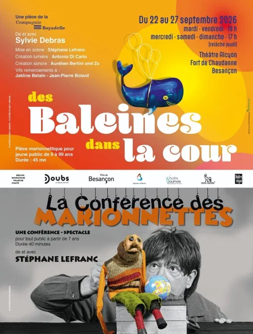 Affiche de Des baleines dans la cour & La Conférence des marionnettes