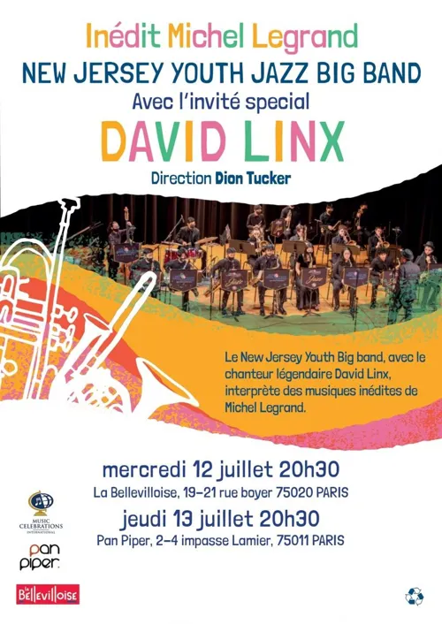 Affiche de New Jersey Youth Jazz Big Band avec David Linx