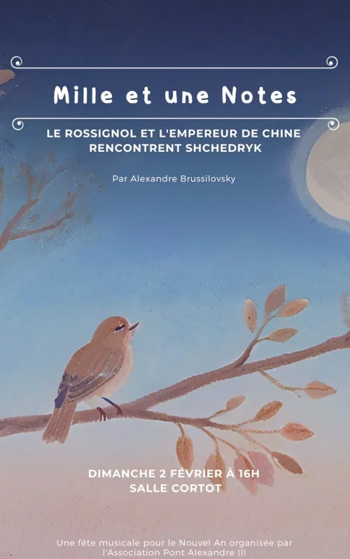 Affiche de Le Rossignol et l'Empereur de Chine rencontrent Shchedryk ou Les musiciens s'amusent