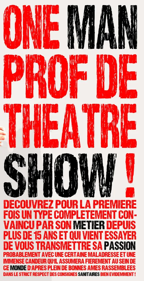 Affiche de Régis Rodriguez dans One man prof de theatre show