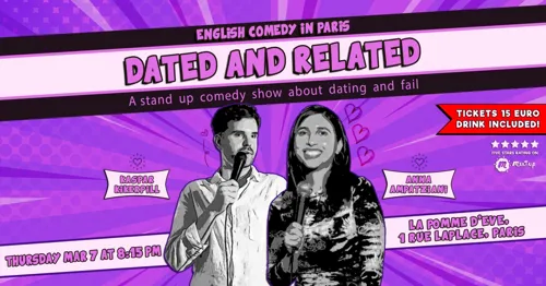 Affiche de Dated and Related English | Stand Up Comedy in Paris