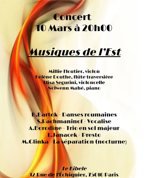 Affiche de Musiques de l'Est