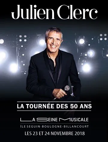Affiche de Julien Clerc | La Tounée des 50 ans