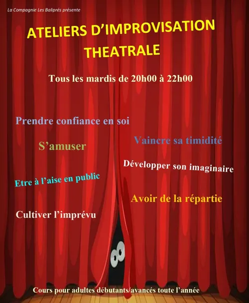 Affiche de Cours d'improvisation théâtrale